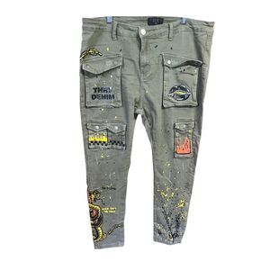 Thrt Men’s Snap Pockets distressed  Jeans Sz 40/31